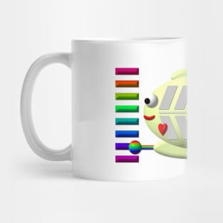 X-Ray Fish Playing a Xylophone Mug